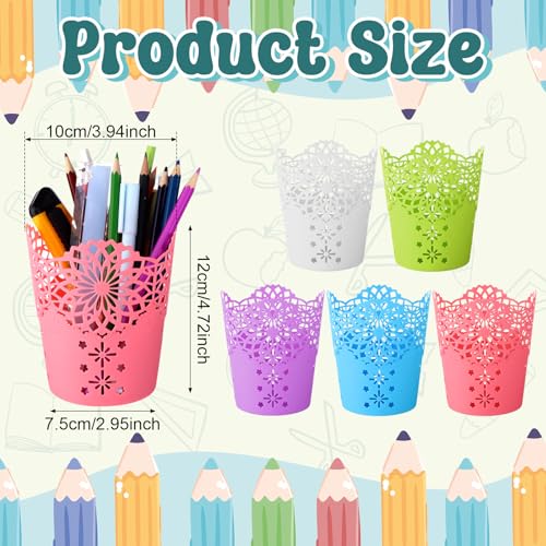 Pot a crayons en plastique ULELE lot de 10 organisateurs creux de bureau et ecole