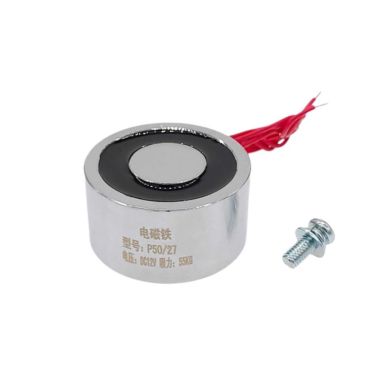 Elettromagnete Elettromagnete a solenoide 50 * 27 Ventosa di Sollevamento P50/27 12V 24VDC 55Kg/550N Magnete Elettrico di Tenuta(24V)