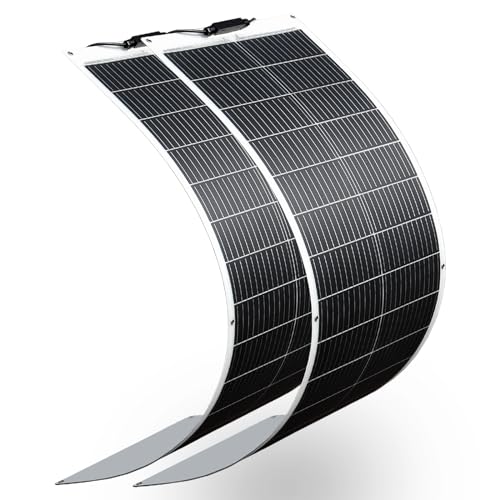 Image of XINPUGUANG 100W 12V Monocrystalline Flexible Solar Panel 12V 24V 200W Kit Hightweight Solar Battery Charger with PV Connector for RV Boat Cabin Tent Car
