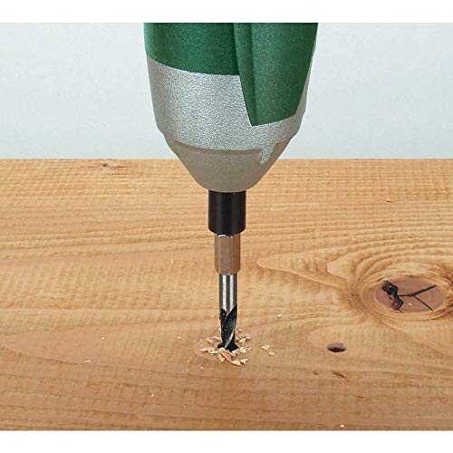 wolfcraft Wiertło spiralne do drewna, trzpień sześciokątny, Ø 4 mm I 7262000 I Do wiercenia w drewnie iglastym
