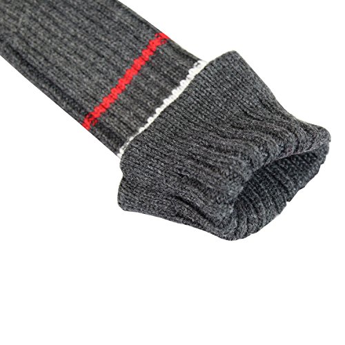 Scott Edward Gray White Red Stripes Golf Headcover Set 4 for Driver Wood(460CC) Fairways Hybrid/UT, with Rotating Number Tags - Thumbnail 5