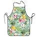 Tabliers De Cuisine Ananas Hawaïen Tablier Professionnel Tablier avec Fonction Réglable Tablier Femme pour Jardinage, Chefs, Jardin, 52X72Cm