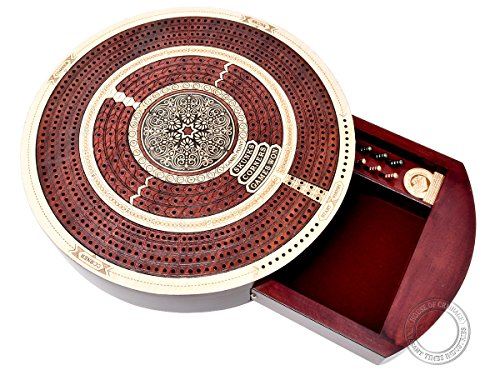 Round Shape 4 Tracks Continuous Cribbage Board