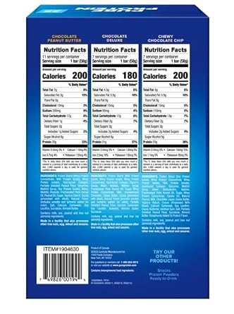 Protein Bars, Variety Pack, 1.76 oz, 25-count