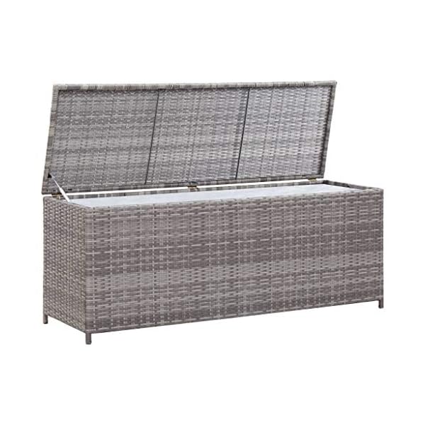 HechoVinen Gartenschrank Werkzeugschuppen, Rattan Werkzeugkasten, Wasserabweisendes Futter mit Reißverschluss… – Bild 3