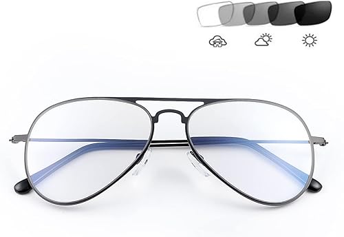 Miniatura 7 de LJIMI - Lentes de lectura fotocromáticos progresivos multienfoque, transición, lector de sol, lentes de sol con bloqueo de luz azul para hombres y