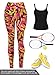SATINIOR 80s Leggings for Women 80s Rock Soft Printed Leggings Style Neon Pants for Women (Classic,Color 1)