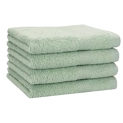 Betz 4 Stück Strandtücher Duschtücher Set Größe 70x140 cm Duschhandtuch Badetuch Strandtuch Handtuch Premium 100% Baumwolle Farbe heugrün