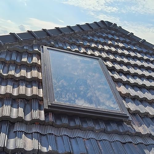 Manual Ventilation Skylight - Partition Mounted Roof Window for Attic & Sunroom, 30.7x38.6in, Underground Lighting Well Cover, Deck Venting Viewport