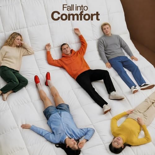 Utopia Bedding Queen Comforter Duvet Insert, Quilted White Comforter with Corner Tabs, Box Stitched Down Alternative Comforters Queen Size 88 x 88 inches - 2
