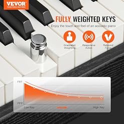 VEVOR Piano numérique, 88 Touches entièrement pondérées, Ensemble Piano à Clavier électrique Portable avec Double Clavier, Haut-parleurs, pédale de Sustain, Casque, Bluetooth USB MIDI, pour débutants - Les Beatles, Paul McCartney, John Lennon, RIngo Starr, George Harrison VEVOR Piano numérique, 88 Touches entièrement pondérées, Ensemble Piano à Clavier électrique Portable avec Double Clavier, Haut-parleurs, pédale de Sustain, Casque, Bluetooth USB MIDI, pour débutants – Image 2