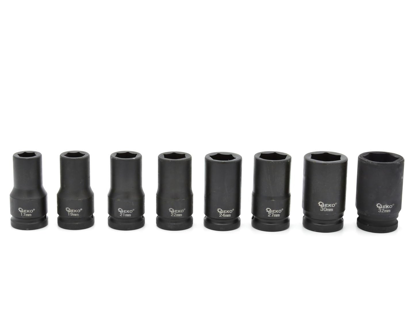 BSD Set de Vasos de Impacto de 3/4" - 8 Piezas en Maletín de Plástico, Incluye 17mm a 32mm, Ideal para Uso Profesional y Reparaciones Mecánicas.