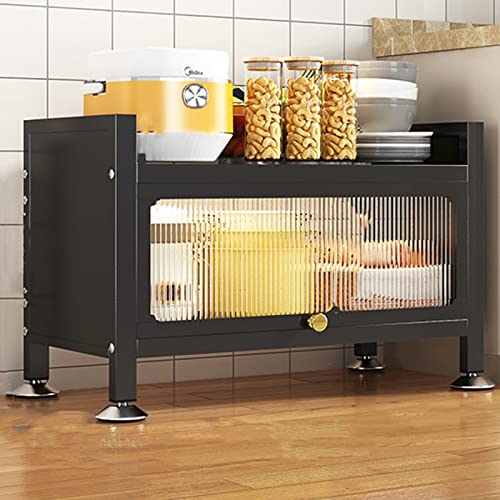 FGXHHS Étagère de Rangement de Cuisine, Support pour Four, étagère de Boulanger sur Pied, unité Utilitaire Extensible pour Micro-Ondes, Rangement pour ustensiles et Vaisselle (Couleur : N