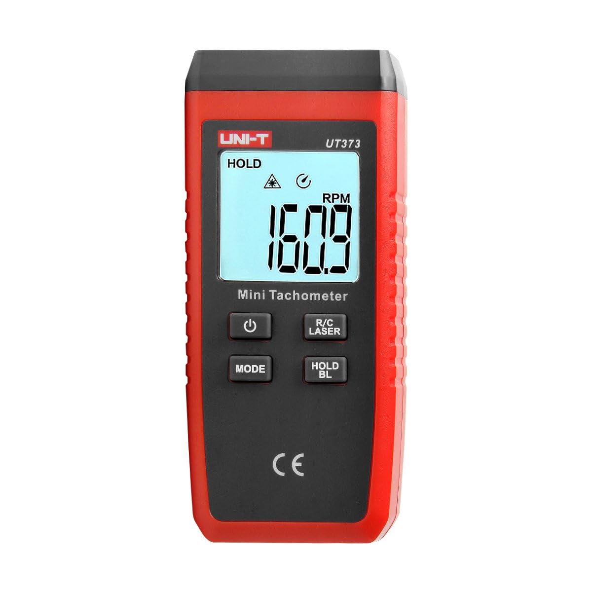 Tacómetro sin Contacto, UT373 Tacómetro Láser Digital LCD, Velocímetro RPM con Retroiluminación