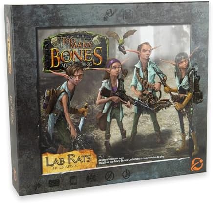 Chip Theory Games Too Many Bones: Lab Rats, Dice-Builder Strategic Fantasy RPG Game for Ages 14 and Up, 1-4 Players