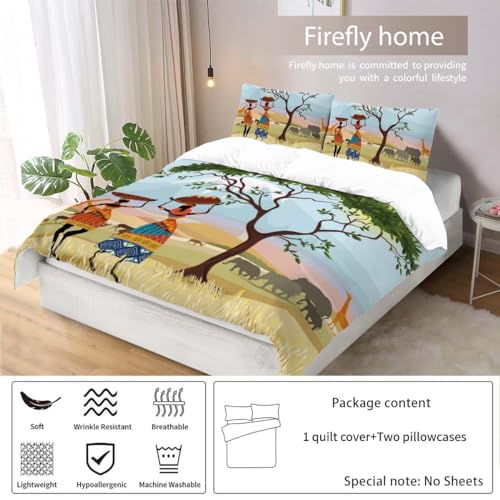 Housse de Couette en Microfibre Fine King 240x220cm Douceur Durable - 5
