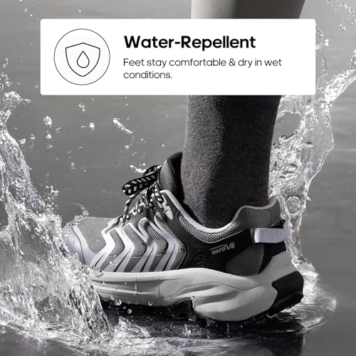 NORTIV 8 Women's Hiking Shoes Lightweight Walking Sneakers with Arch Support Outdoor Work Camping Tennis Workout Cross Training Echo - Image 4