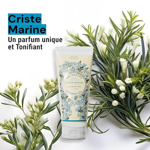 Image of Panier des Sens Sea Samphire Body Wash, French Shower Gel, 6.8 fl oz | Vegan Body Wash | 96% Natural-Origin Ingredients | Gentle Daily Cleansing | Long-Lasting Fragrance | Soft Skin Feel