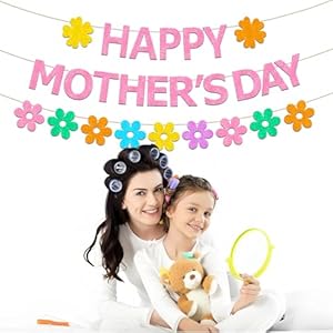 Docidayhappymothersdaybannerredglitterymomdaydecorationteapartygarlanddecorations Urban Country Home Decor Dociday happy mothers day banner red glittery mom day decoration tea party garland decorations urban country home decor