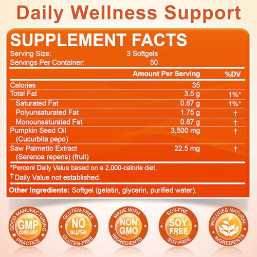 Nature's Live Pumpkin Seed Oil with Saw Palmetto