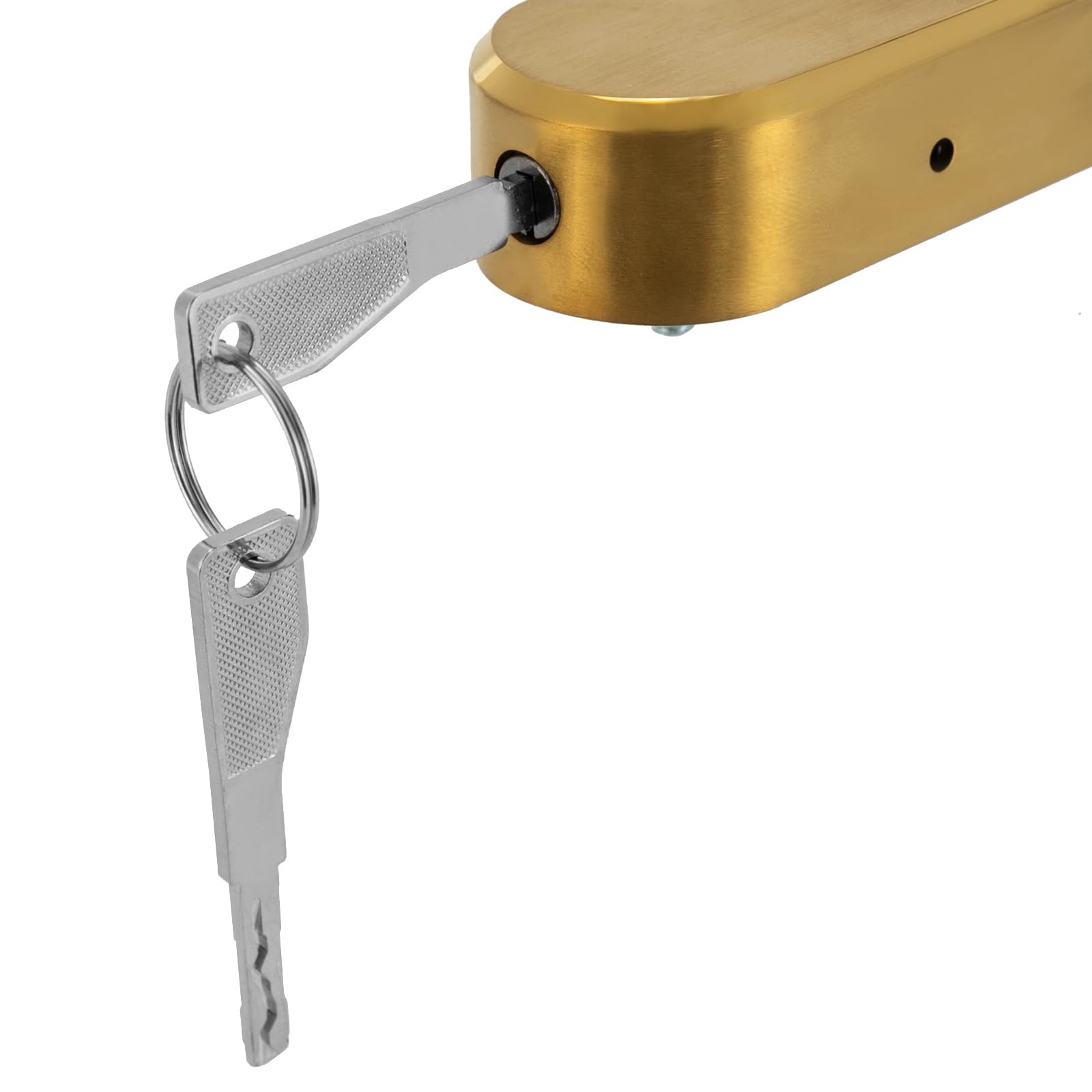 Serratura con impronte digitali, smart password, serratura elettronica con maniglia, serratura antifurto intelligente con 6 possibilità di sbloccare la porta, 4 x 33 cm (oro)