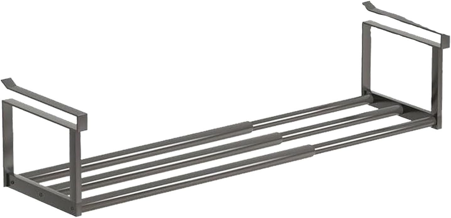 Slimdescent Hanging Under Cabinet Shelf Slimdescent Cabinet Telescopic Shelf Shoes Multifunctional Adjustable Retractable(2pcs-b)