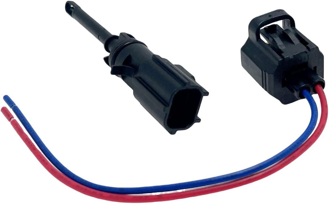 Intake Air Temperature Sensor W/Connector 5149279AB, 5149279AC Compatible with Challenger Charger Dart Durango Cherokee Grand Cherokee Ram 1500 Ram 2500 Ram 3500