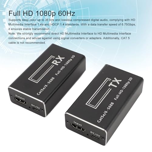 Extensor de Interfaz Multimedia HD de 196 pies sobre Cat6 en aleación de aluminio 7