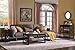 ChooChoo Oxford Coffee Table with Thicker Legs, Black Wood Coffee Table with Storage for Living Room