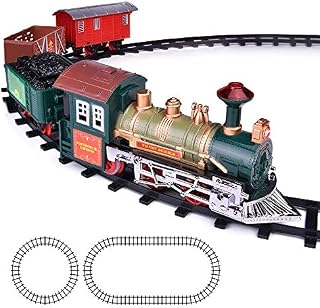 ArtCreativity Deluxe Train Set for Kids - Battery-Operated Toy with 4 Cars