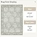 Soalmost 8x10 Area Rugs, Washable Rugs, Large Stain Resistant Area Rug for Living Room Bedroom Dining Room, Vintage Farmhouse Rug Green