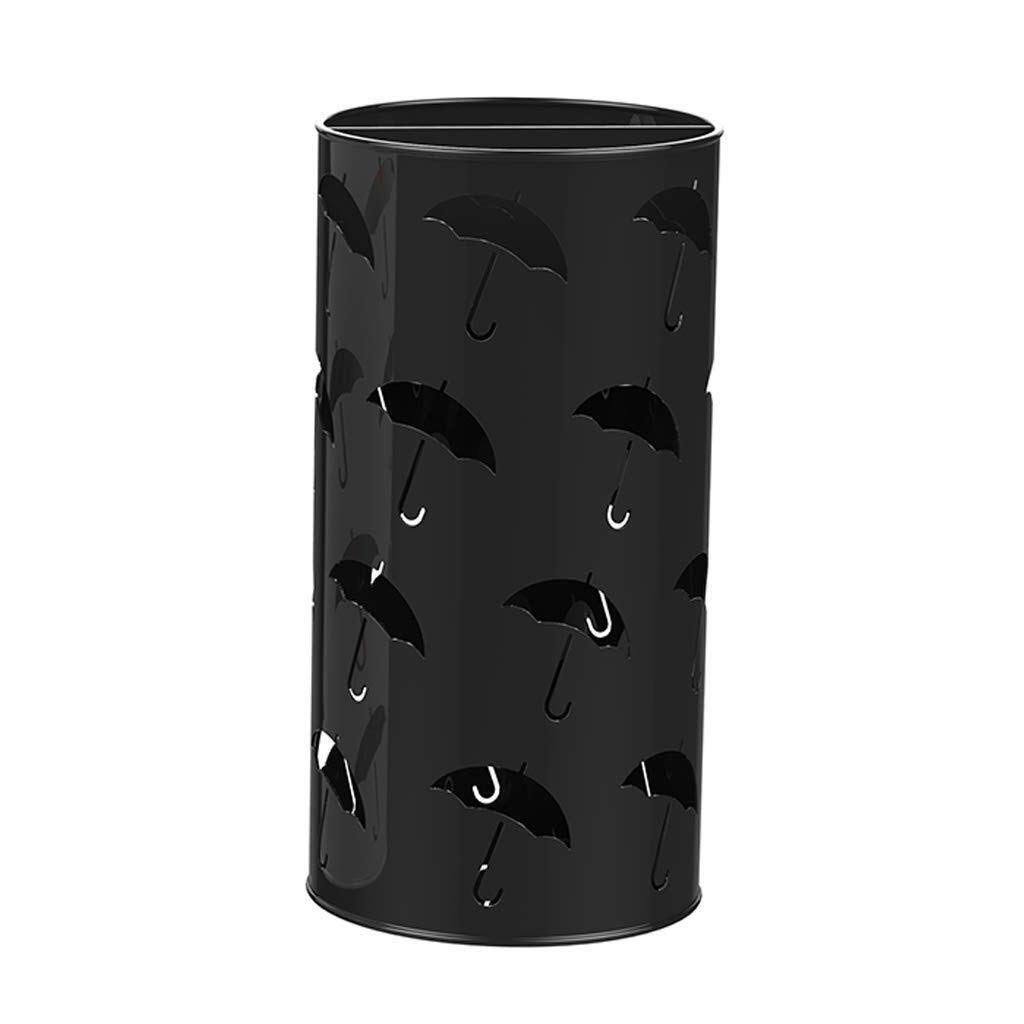 Seau de rangement rond indépendant pour parapluies et cannes de marche dans une entrée de magasin