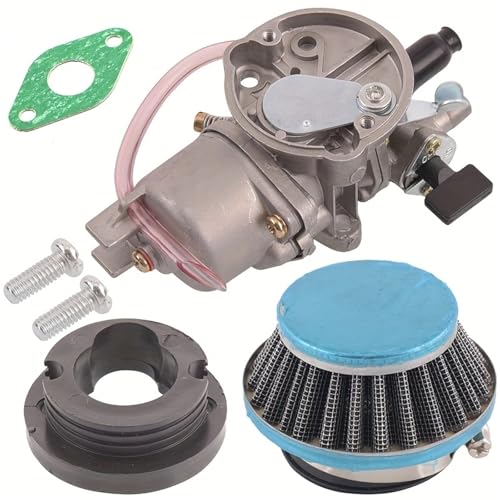 Carburateur mini quad et pocket bike 49cc 47cc 43cc avec filtre à air conique argenté