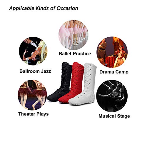 Msmax Adult Dance Boots High Top Ballet Jazz Dancing Sneakers Black 10.5 M Us Women #TOP4