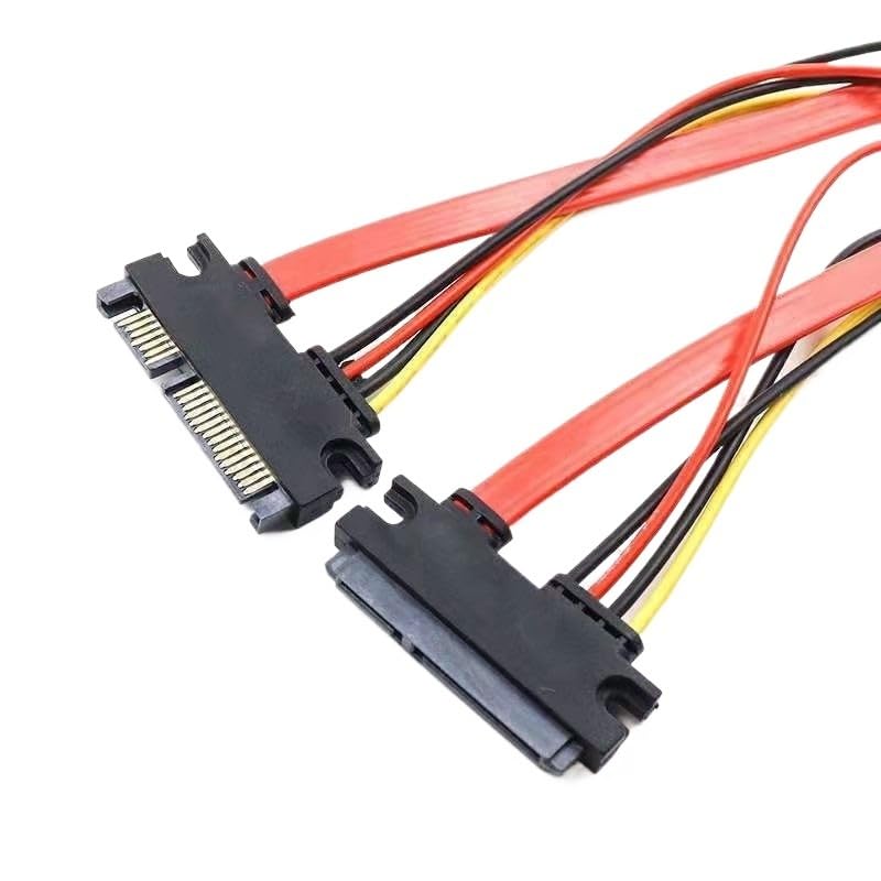 Cable Extensor SATA 22 Pines 30 cm Negro miniatura 3