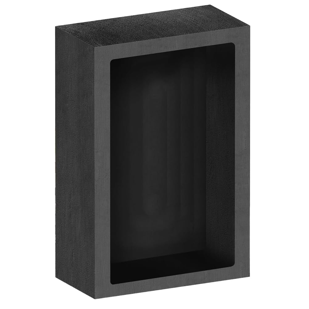 Stampo per fusione e raffinazione, 5 kg, in grafite, 7 x 2,8 x 2, stampo per fusione, colata, raffinazione, riciclaggio di alluminio, rame, argento