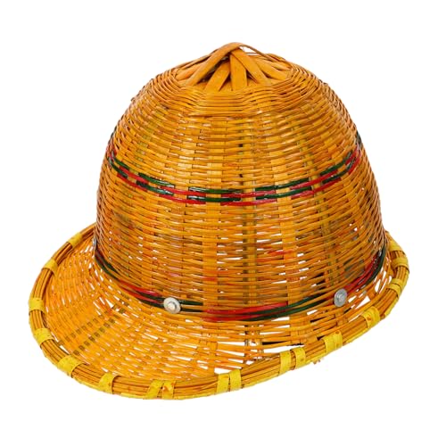 Hemoton Outdoor Bamboo Woven Hard Hat Ventilated Safety Helmet for Construction Fit Durable Protection from Sun Lightweight Comfortable Design