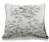 Material: 100 % poliéster Curtina Funda de cojín Elmwood Hecha de Jacquard, Color metálico, poliéster, Plateado, Cushion (Filled): 43 x 43cm