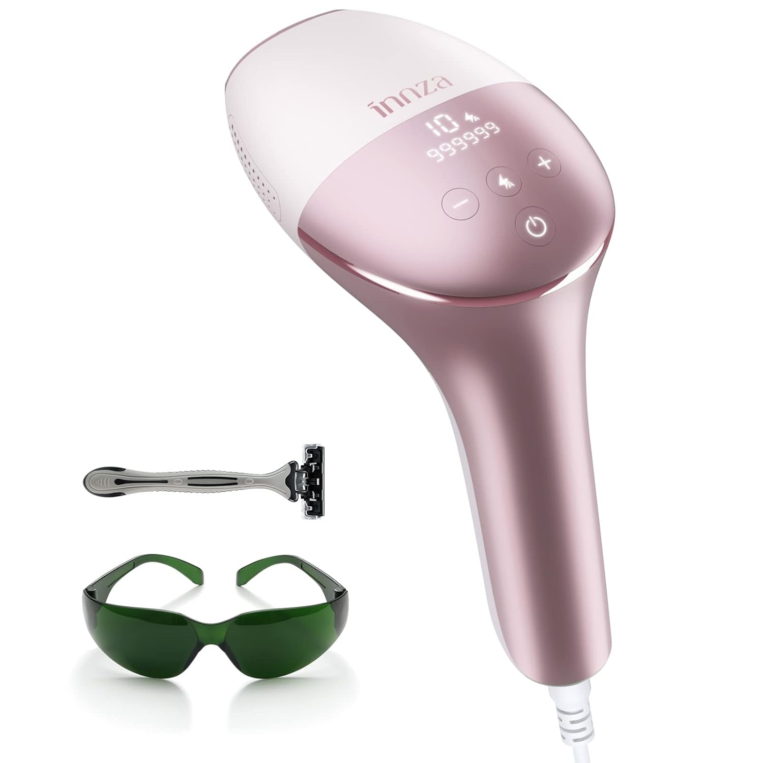 INNZA IPL Hair Removal Device for Women and Men at Home,Hair Remover Machine with 1 Attachment,10 Energy Levels,24J High Energy Hair Removal Handset for Face Bikini Line Armpit Back,Corded INNZA IPL Hair Removal Device for Women and Men at Home,Hair Remover Machine with 1 Attachment,10 Energy Levels,24J High Energy Hair Removal Handset for Face Bikini Line Armpit Back,Corded