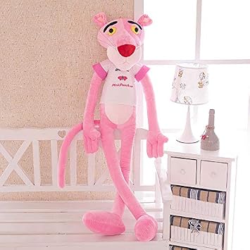 23.6-İnç Sevimli Pembe Panter Doldurulmuş Hayvanlar Peluş (Giyimsiz)