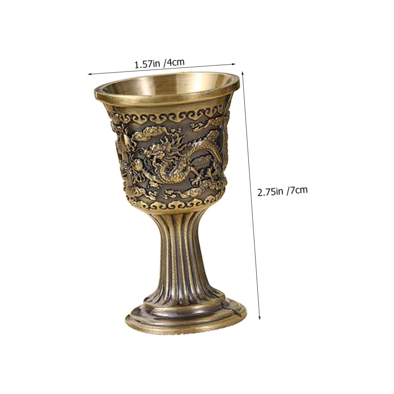 BRIGHTFUFU Decorative Liquor Cup Delicate Goblet for Home Restaurant and Parties Retro High Grade Wine Liqueur Cup with Unique Design and Elegant Drinkware
