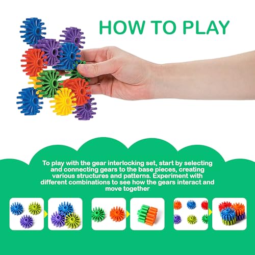 Kakatimes KAPLAY-202468 Stem Building Blocks Toys For Kids – Educational And Safe Gear Interlocking Construction Playset thumb #4