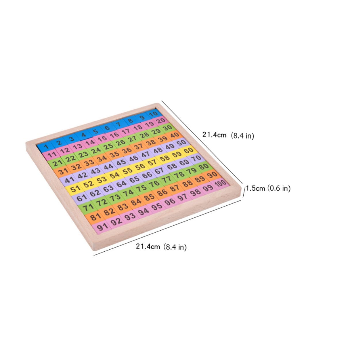 Juguete Educativo Matemáticas Madera Números Consecutivos Tablero Montessori Aprendizaje Desarrollo Bloques