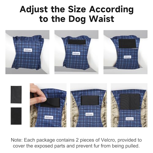 Image of 5 Pack Dog Diapers Male Reusable, Belly Bands for Male Dogs, High Absorbing Dog Pee Wraps for Doggie in Incontinence and Training Ttartan XXL