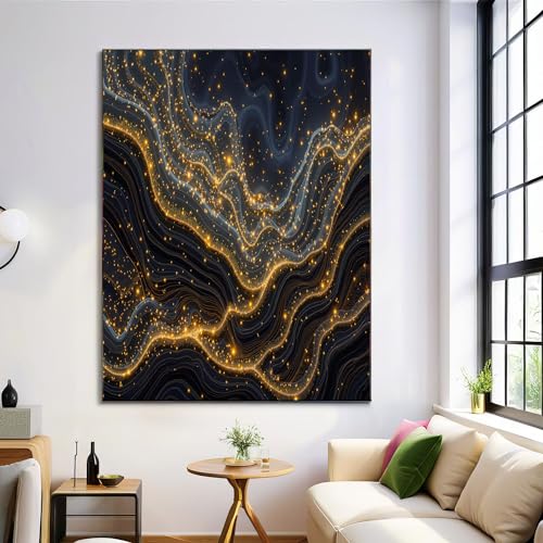 UnFramed Luxury Abstract Style Wall Art for Living Room, Milky