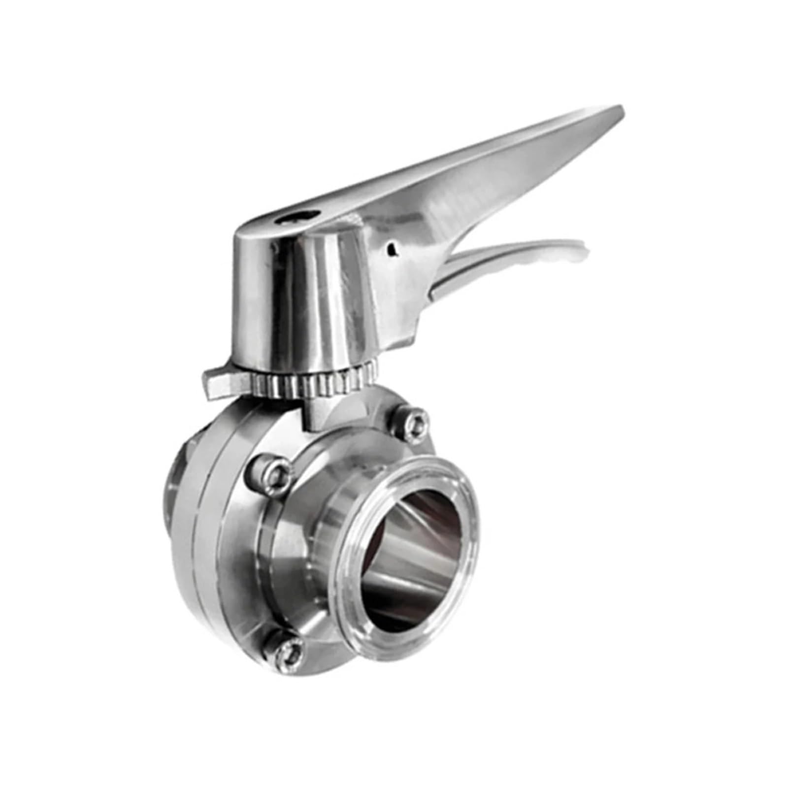 Tubo de 57/63/76/89/102/108 mm OD x 6.3 cm 7.6 cm 8.9 cm 10.2 cm Tri Clamp Sanitaria Butterfly Squeeze Trigger Flow Control Valve SUS 304 Stainles | Válvula (tubo de 108 mm de diámetro exterior K119 mm)