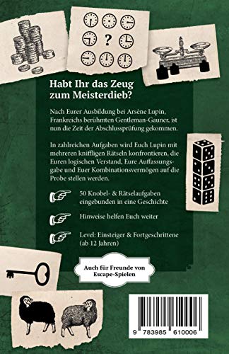 Stadtkrimis Exit Escape Stadtführung Das Rätselbuch des Arsène Lupin: Knackt die Rätsel & werdet zum Meisterdieb: Rätsel für Erwachsene und Jugendliche | Für Freunde von Escape-Spielen | Lupin (Nucleo) (Arsène Lupin Rätsel-Reihe)