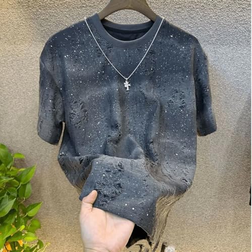 Men's Summer Short Sleeve Korean Style Round Neck3