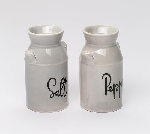 Miniatura 2 de Juego de saleros y pimenteros antiguos de porcelana fina Nostalgia Country Farmhouse de 3-14 pulgadas de alto