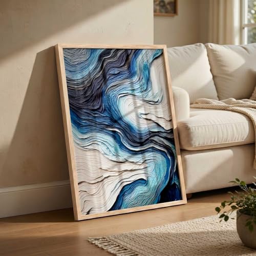 Image of kotart Abstract WALL Framed Painting | Big Aesthetic WALL Framed Paintings for Living Room Bedroom Wall Decor (14X20 inch)